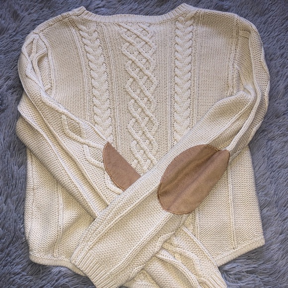 Cream Knit Cropped Sweater - Picture 2 of 2